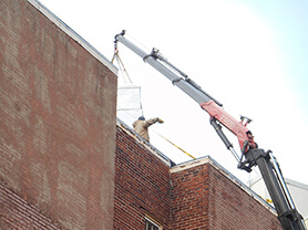 Man on scaffolding